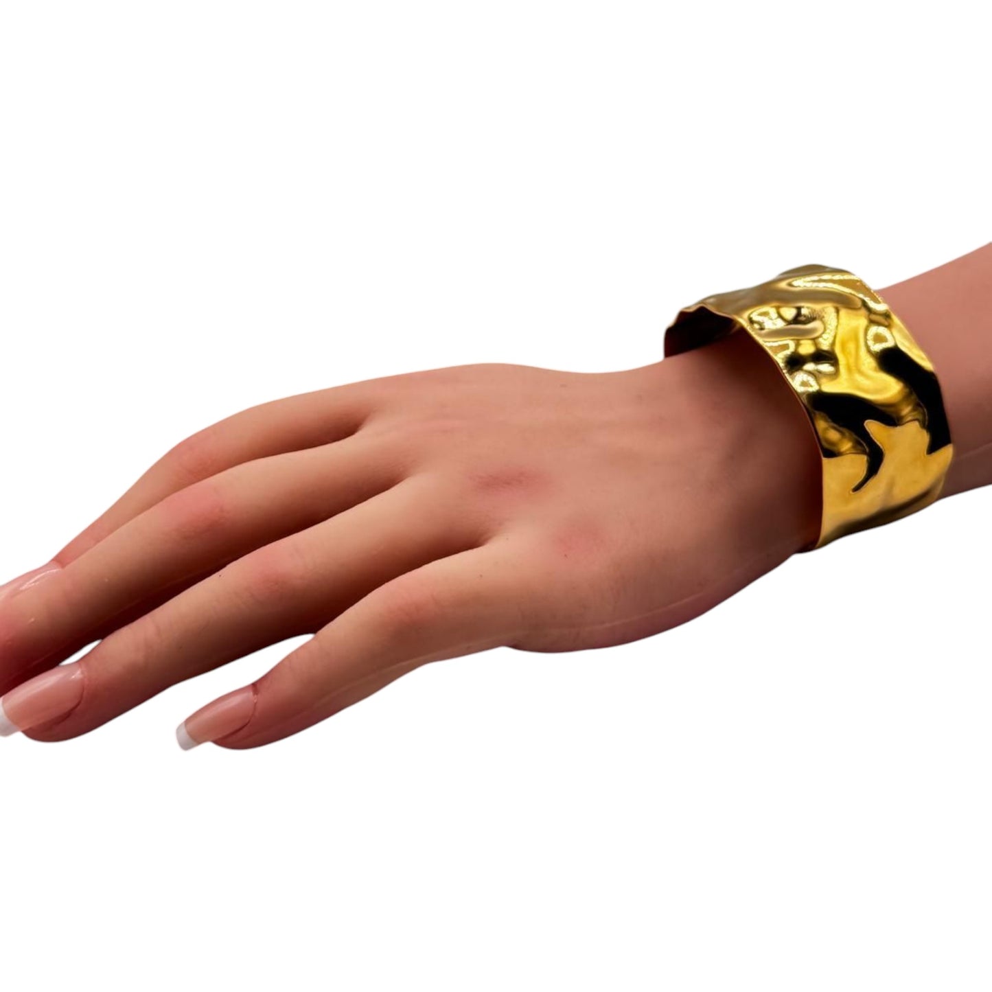 Sculpted Gold Cuff Bracelet