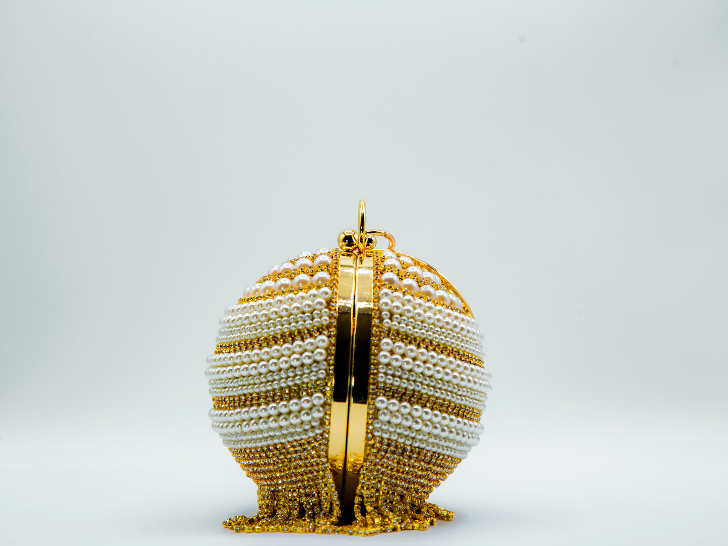 Evening Sparkling Crystal Pearl Ball Bag
