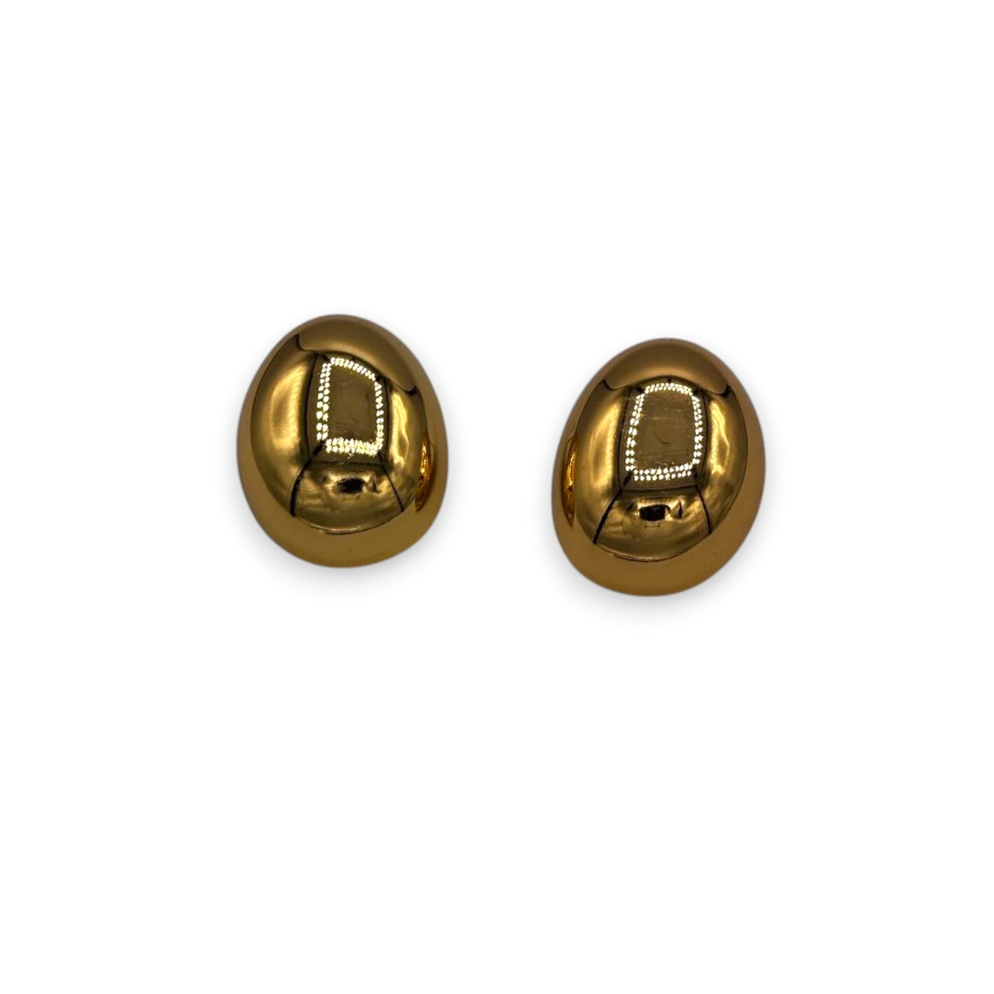 Gold Dome Stud Earrings