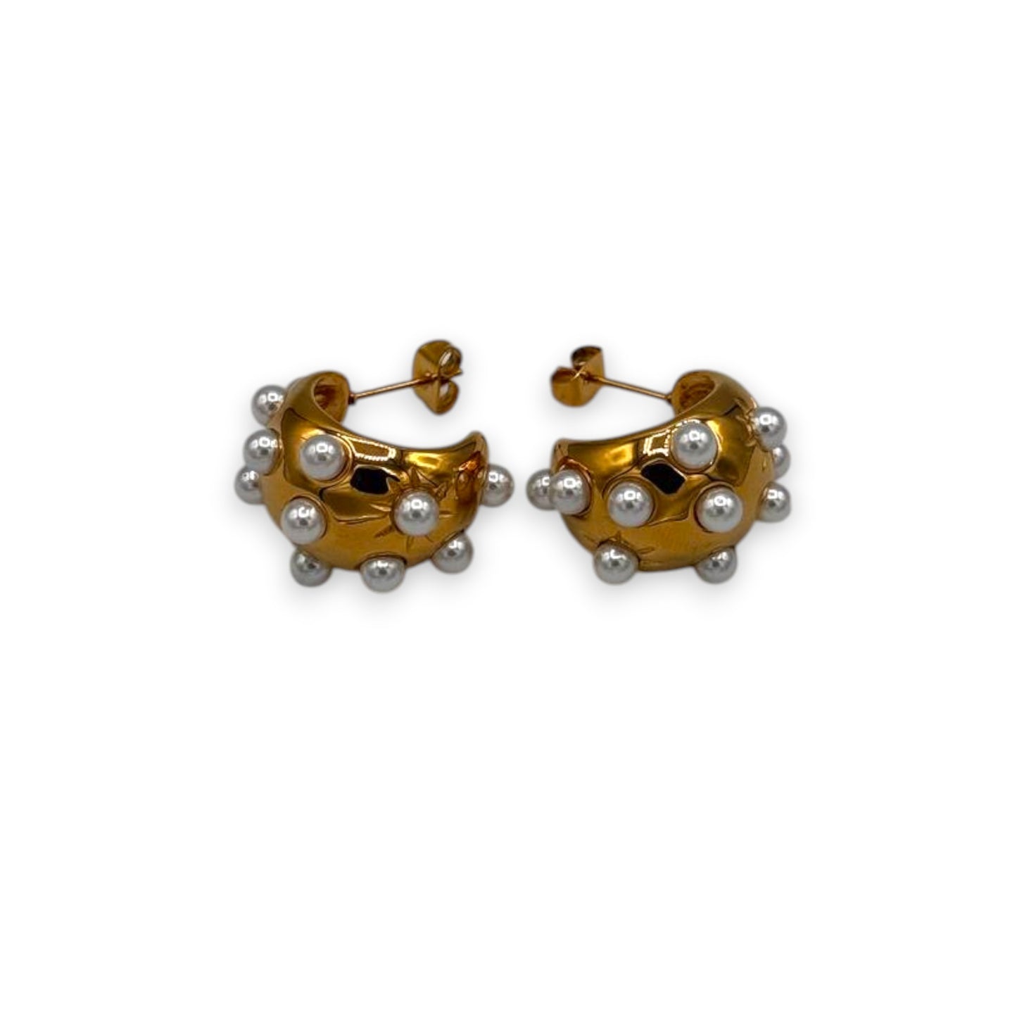 Golden Pearl Bubble Studs