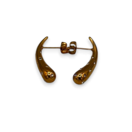 Sculpted Spark Drop Earrings