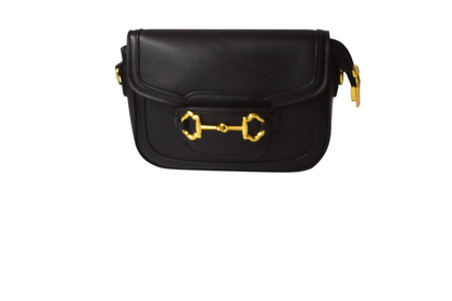 Dorole Horse Bitbuckle Bag flap shoulder handbag on plain background
