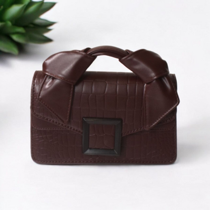 Dorole Stone Pattern Square Flap Shoulder Crossbody Bag