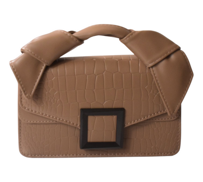 Dorole Stone Pattern Square Flap Shoulder Crossbody Bag
