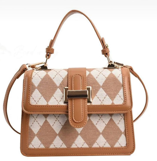 Dorole Diamond Stitching Crossbody Handbag