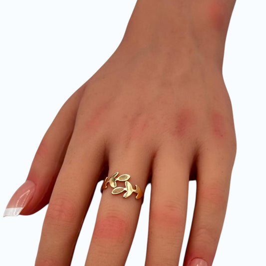 Golden Leaf Ring